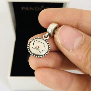 ✨🔥Pandora Iowa State Heart Dangle Charm